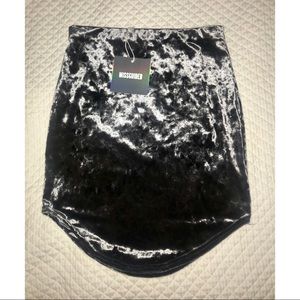 Missguided Velvet Mini Skirt XS